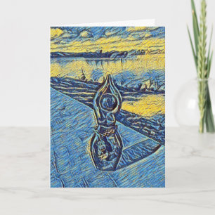 Blessed be Goddess in de rivier Feestdagen Kaart