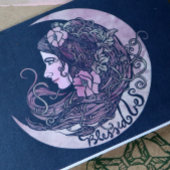 Blessed Be Moon Goddess Pagan Art Briefkaart