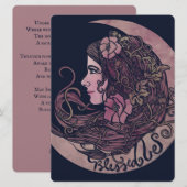 Blessed Be Moon Goddess Pagan Art Feestdagenkaart (Voorkant / Achterkant)