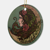 Blessed Be Moon Goddess Pagan Art Keramisch Ornament (Links)