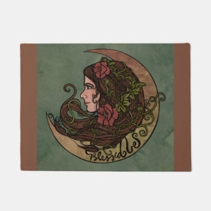 Blessed Be Moon Goddess Pagan Deurmat