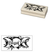 Blessed be Triple Moon Goddess Holly Yule Rubberstempel (Gestempeld)
