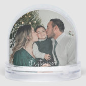 Blessed Beyond Measure Modern Two Photo Keepsake Sneeuwbol (Achterkant)