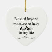 Blessed Beyond Measure Ornament (Achterkant)