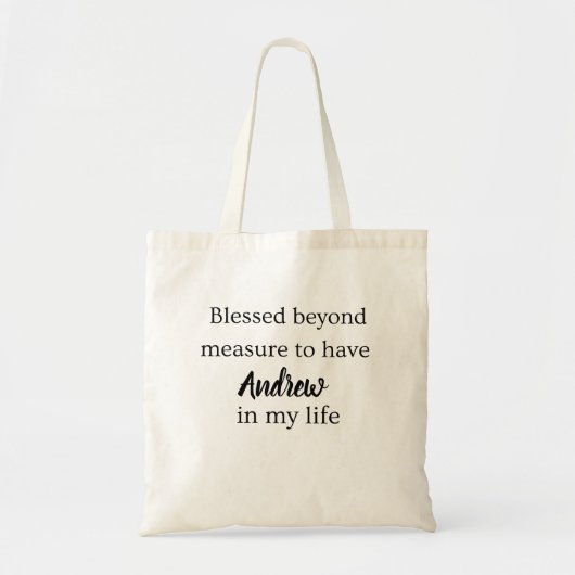 Blessed Beyond Measure Tote Bag (Voorkant)