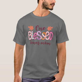 Blessed Bonus Mam Leopard Messy Bun Sunbril Mot T-shirt