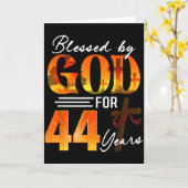 Blessed By God For 44 Years Old Gift 44th Birthday Kaart (Gele Bloem)