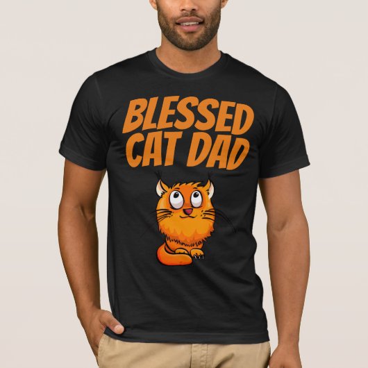 BLESSED CAT DAD GINGER T-SHIRTS (Voorkant)