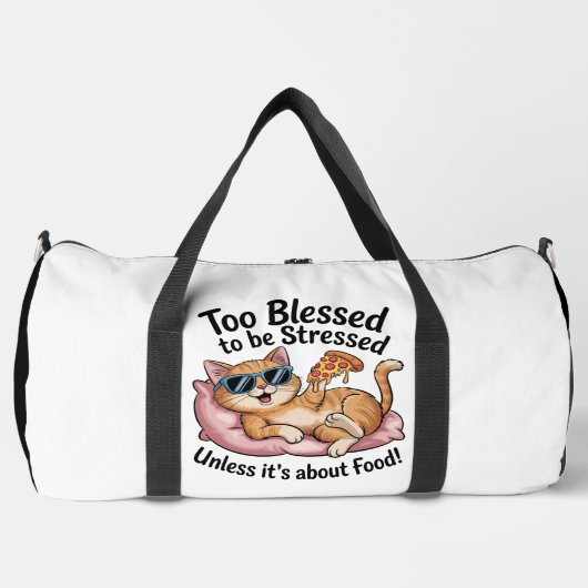 Blessed Cat Pizza No Stress Plunjezak (Voorkant)