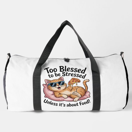 Blessed Cat Pizza No Stress Plunjezak (Achterkant)