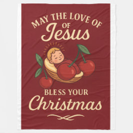 Blessed Christmas by Sweet Cherry Fleece Deken