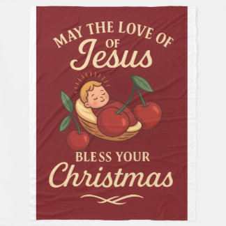 Blessed Christmas by Sweet Cherry Fleece Deken
