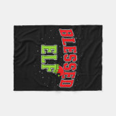 Blessed Elf Christmas Family Matching Group Xmas  Fleece Deken (Voorkant (Horizontaal))