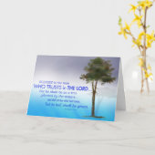 Blessed est la carte d'écriture sainte d'homme (Fleur jaune)