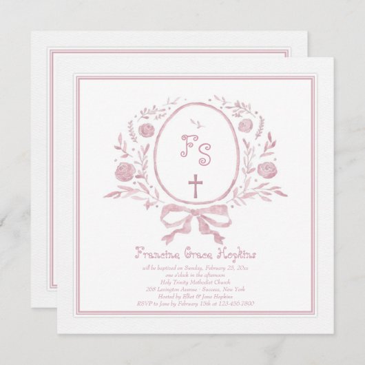 Blessed Event Invitation (Devant / Derrière)