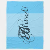 Blessed! Fleece Blanket  (Blue) Deken (Voorkant)