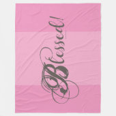 Blessed! Fleece Blanket (Pink) (Voorkant)