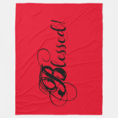 Blessed! Fleece Blanket (Red) (Voorkant)