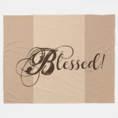 Blessed! Fleece Blanket (Tan/ Brown) (Voorkant (Horizontaal))