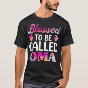 Blessed genaamd Oma s, Moederdag Duitse Gra T-shirt