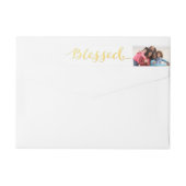 Blessed Gold Script | Vakantielabels (Achterkant)