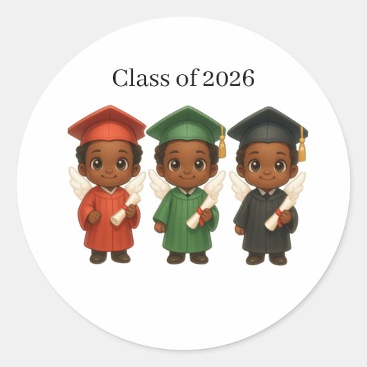 Blessed & Graduating 2026  Ronde Sticker (Voorkant)