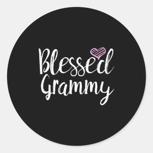 Blessed Grammy - Grandma Ronde Sticker (Voorkant)