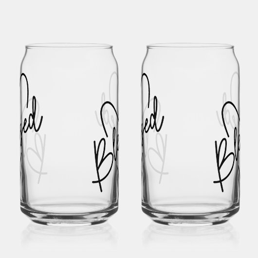 Blessed Heart Modern Script Blikvorm Glas (Rechts)