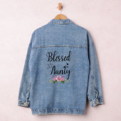 Blessed heet Aunty Floral Aunty Mothers Da Denim Jacket (Hangar)