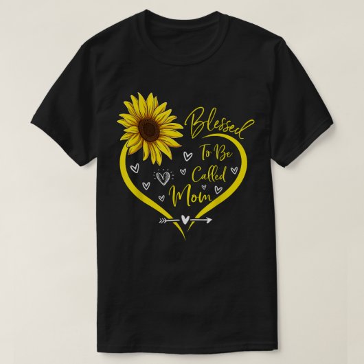 Blessed heet mam Cute Moederdag Sunflowe T-shirt (Design voorkant)