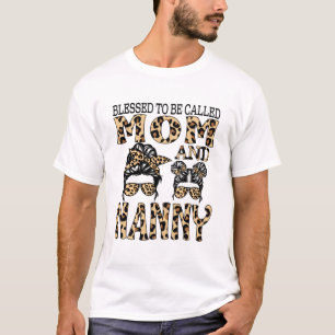 Blessed heet mam en nanny Leopard T-shirt