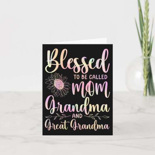 Blessed heet mam oma en grootmoeder kaart (Voorkant)