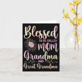 Blessed heet mam oma en grootmoeder kaart (Gele Bloem)