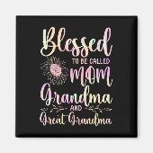 Blessed heet mam oma en grootmoeder magneet (Voorkant)