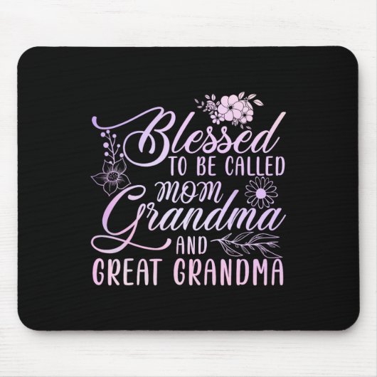 Blessed heet mam oma en grootmoeder muismat (Voorkant)