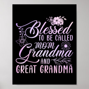Blessed heet mam oma en grootmoeder poster