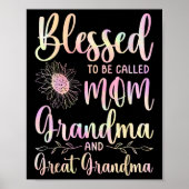 Blessed heet mam oma en grootmoeder poster (Voorkant)