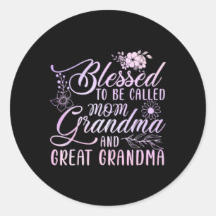 Blessed heet mam oma en grootmoeder ronde sticker