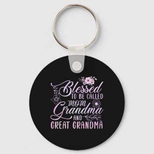 Blessed heet mam oma en grootmoeder sleutelhanger