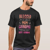 Blessed heet mam oma en grootmoeder t-shirt (Voorkant)