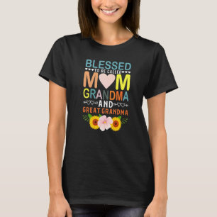 Blessed heet mam oma en grootmoeder t-shirt