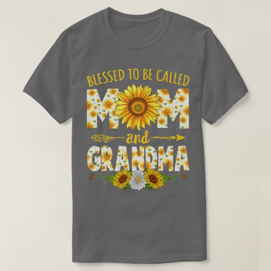 Blessed heet mam & oma Sunflower Mothe T-shirt (Design voorkant)