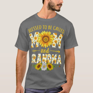 Blessed heet mam & oma Sunflower Mothe T-shirt