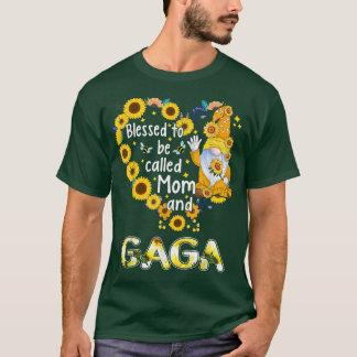Blessed heet mama en Gaga Herfst Gnome Sunfl T-shirt