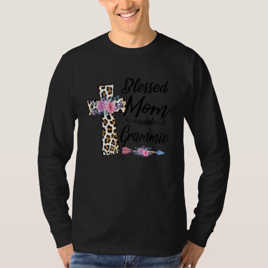 Blessed heet mama en Grammie Funny Grandma T-shirt (Voorkant)