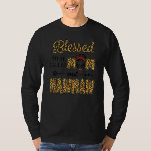 Blessed heet mama en Mawmaw Leopard moeder T-shirt