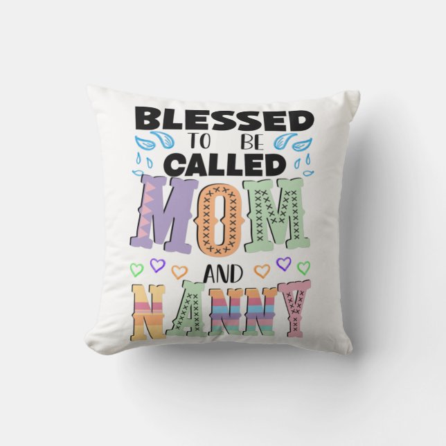 Blessed heet mama en Nanny Kussen (Voorkant)