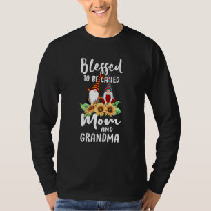 Blessed heet mama en oma Gnomes Sunfl T-shirt