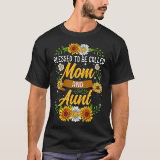 Blessed heet mama en tante Cute Sunflower T-shirt