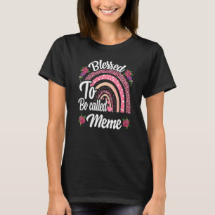 Blessed heet mememenregenboog voor moeders t-shirt